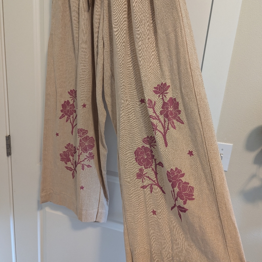 Sister Nettle hemp block print pants